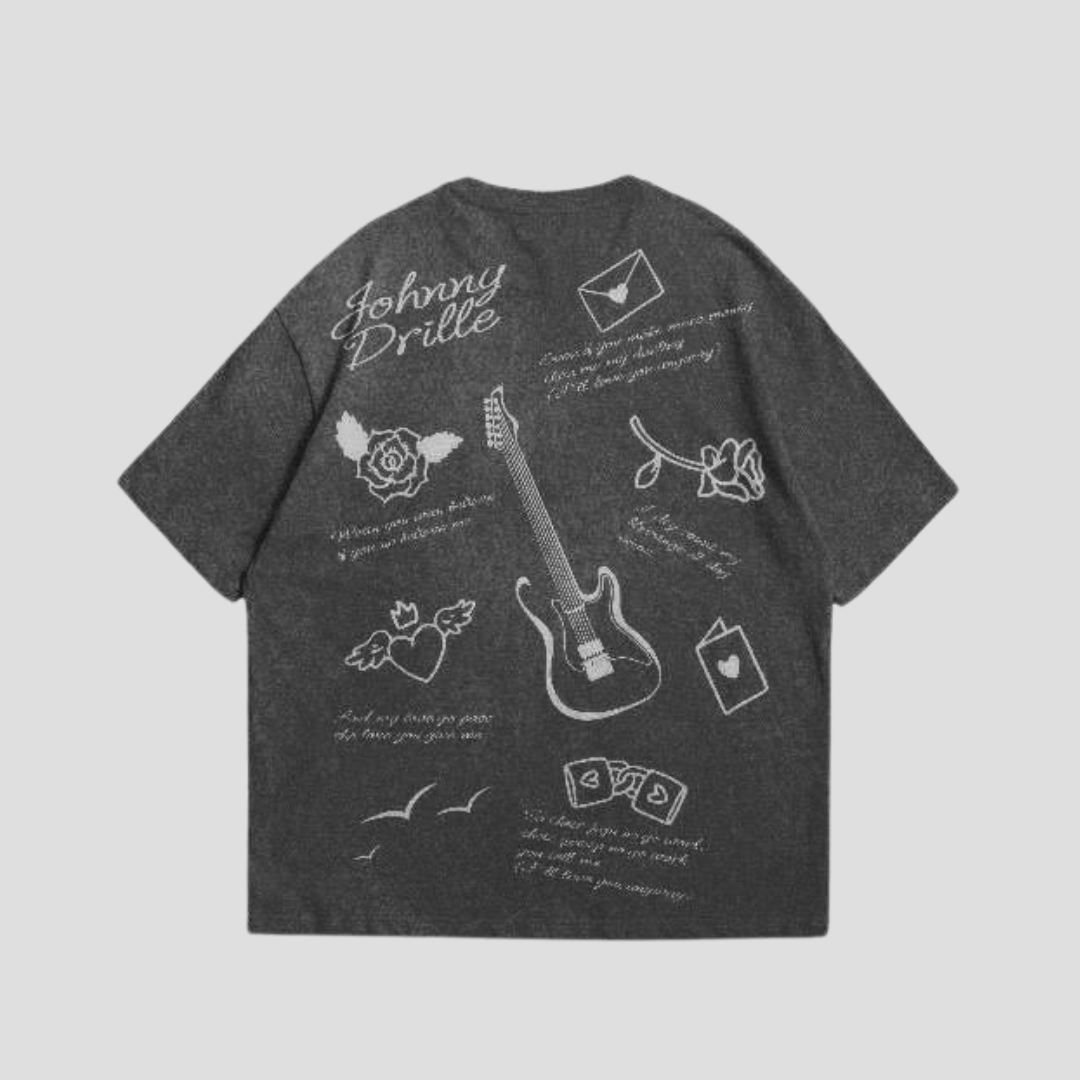 Johnny's Room Live Black Stonewash T-Shirt - Image 3